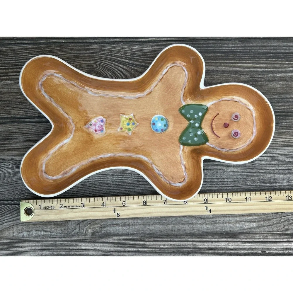 Home Interiors 2004 Home Co Gingerbread Man‎ Baking Serving Dish Oven Micro Safe